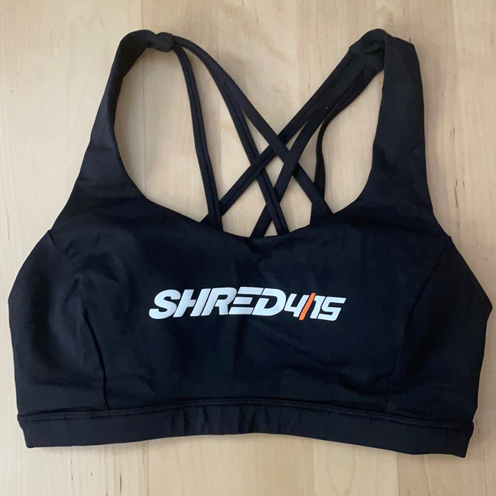 Lululemon Sports Bra Shred415 Sz 8 EUC